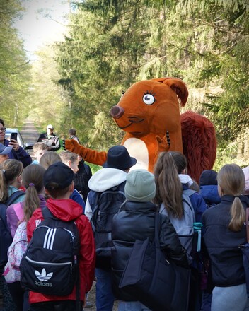 Unser Maskottchen Edda ist sehr beliebt bei den Kindern
