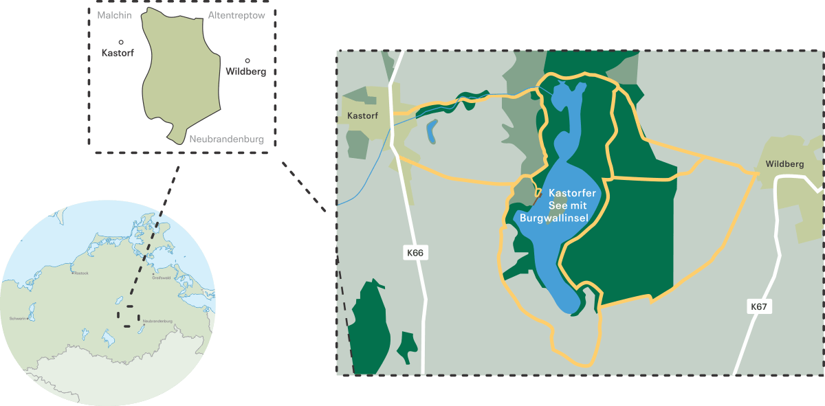 Map Rund um den Kastorfer See